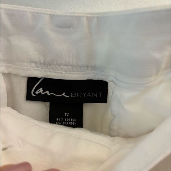 Lane Bryant White Cropped Pants szc18 - Picture 3 of 3